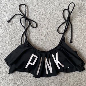 PINK flounce bikini top